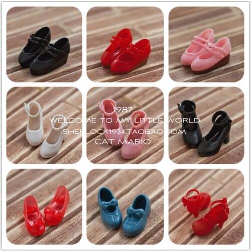 1Pairs Blyth Shoes Doll Flip-flop/High-heel/Flat/Canvas Doll Shoes for 1/6 Doll Accessories(fit lcy Azone Barbies Blyth 1/6 doll