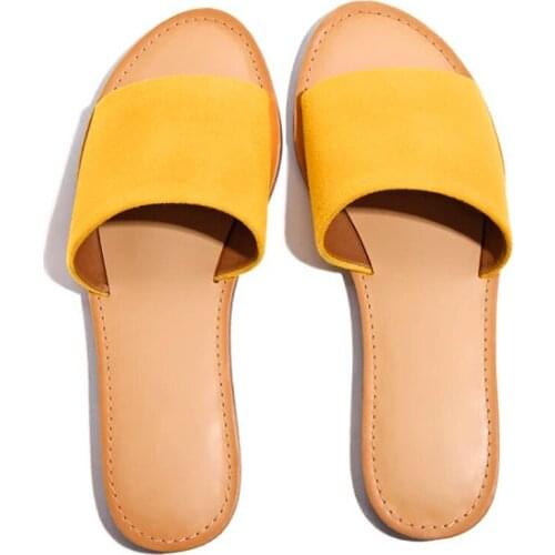 European Fashion Style Women Slides Outside Flat Ladies Sexy Slippers Comfort Casual Anti-Skid Female Sandals Shoes