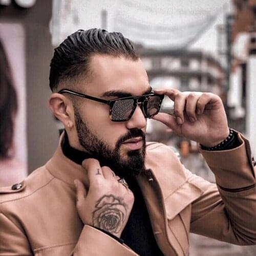 2021 New retro trend big frame ladies sunglasses brand design mens outdoor driving sunglasses Oculos De Sol