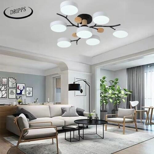 Factory direct new Nordic modern living room LED ceiling lamp bedroom lamp restaurant LED chandelier hotel lamp LED lamp