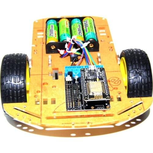 2WD L293D WiFi RC Smart Car with NodeMCU + Shield for ESP-12E based on ESP8266 mobile control