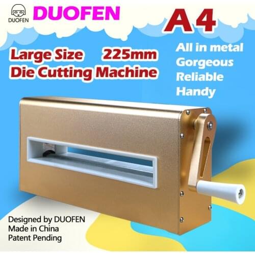 DUOFEN die cutting machine A4 225mm 8.8inch flower cutting dies stencil embossing machine leather cutting fabric cutting for DIY