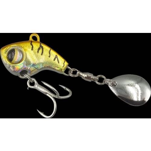 WALK FISH 1PCS 8g/11g/15g/21g Metal VIB Fishing Lure Spinner Sinking Rotating Spoon Pin Crankbait Sequins Baits Fishing Tackle