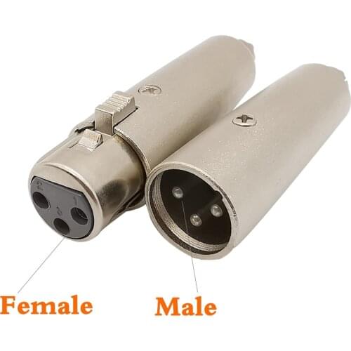 1/2/5Pair 3Pin RCA Male to XLR Male Female Plug Jack Audio Speaker Connector 3p RCA Male to XLR Adapter for Microphone Amplifier