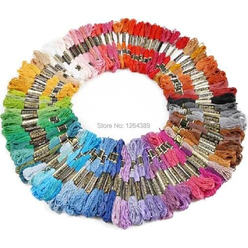 New 100 pieces Similar DMC cross threads cross stitch embroidery sewing cotton thread Floss