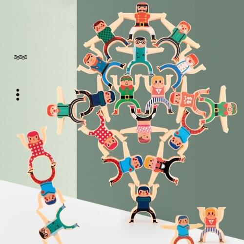 16PCS Plastic Stacking Toys Board Games Acrobatic Balance Building Blocks DIY Stack Educational Toys for Children Gift HC0130