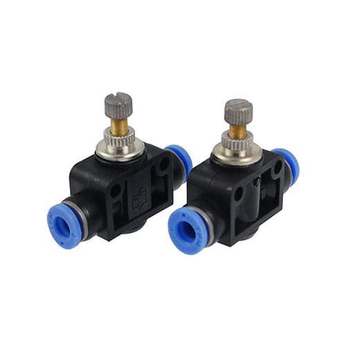 2 Pcs 6mm to 6mm Push in to Connect Speed Controller quick Fitting Throttle valve