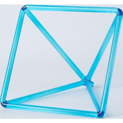 6" Blue Color Quartz crystal singing pyramid & tetrahedron - Sound Healing