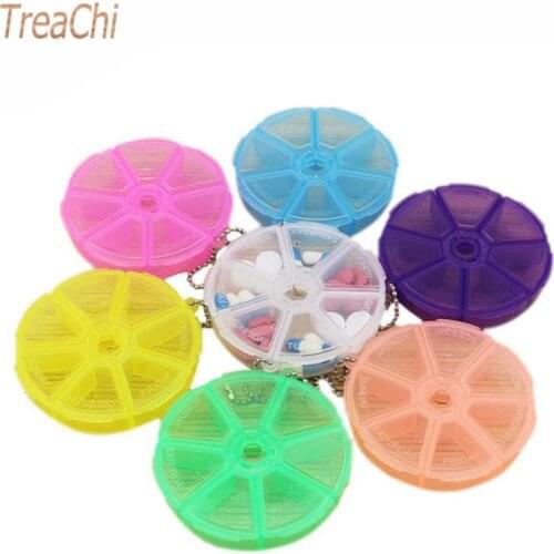 7 Days Weekly Tablet Pill Medicine Box Holder Storage Organizer Container Case Pill Box Splitters 8*2cm Storage Organizer
