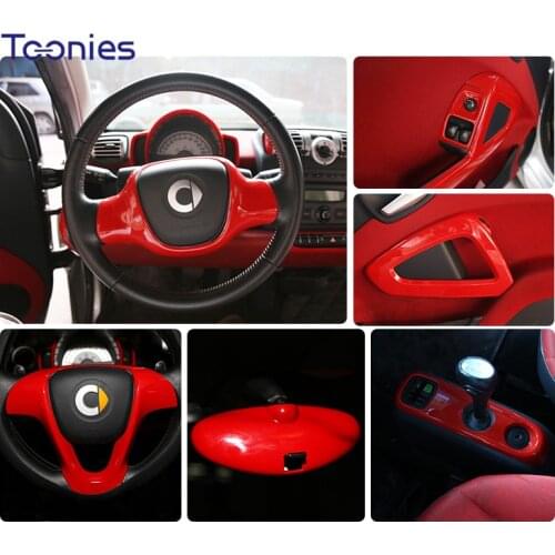 ABS Plastic Red Inner Cover Modified Decoration Shell For Old Smart 451 fortwo Car Accessories Modeling Protective Sticker