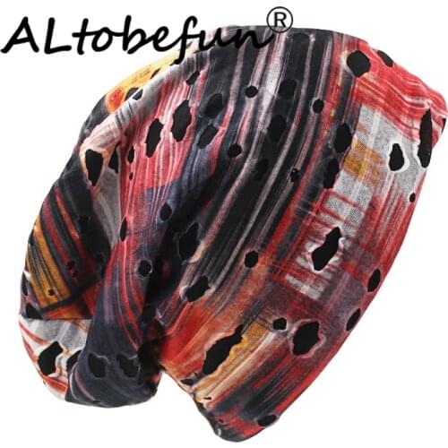 ALTOBEFUN Brand Autumn Winter Hats For Women Holes Design Hip-hop Ladies hat Skullies And Beanies Men Hat Unisex BHT020