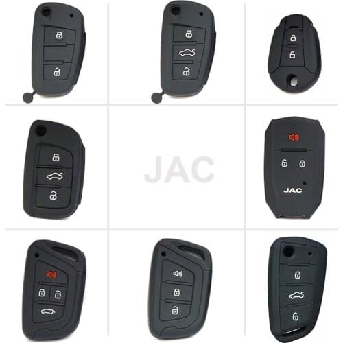 Car Products key fob Rubber Protective skin cover case hood for JAC T6 T8 V7 T50 S2 S3 S4 S5 S7 X4 X7 A5 IC5 Flip Remote holder