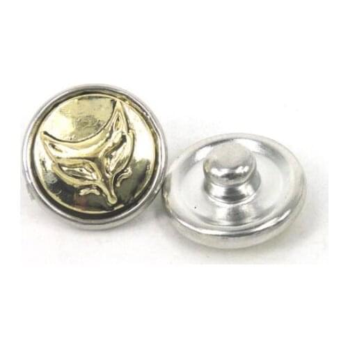 Free shipping Mini 1.2cm gold color lowrie charm DIY snap button metal charms
