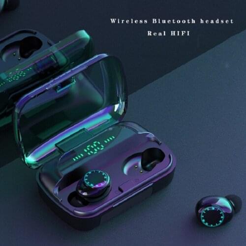 F9 Mini TWS Bluetooth 5.0 Wireless Headset Touch Control StereoMotion LED Display Game Au, Supporting Various Android