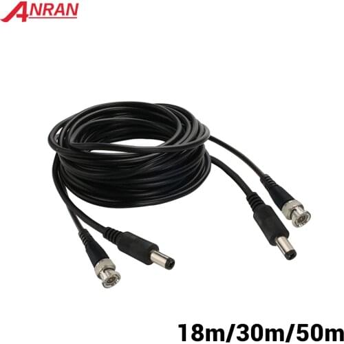 ANRAN 18m/30m/50m Power supply & BNC Extension Cable Best quality BNC Cable 2 in 1 Surveillance Camera Video + power cord