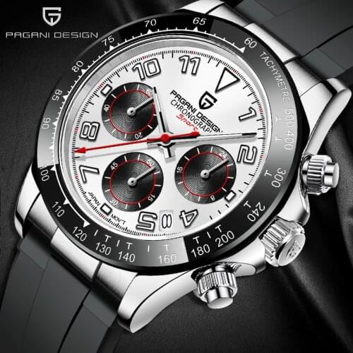 2021 New PAGANI Design Luxury Mens Watch Top Brand Quartz Watches Mens Japan Seiko VK63 Automatic Date 100m Waterproof PD-1687