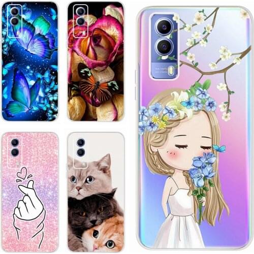 For Vivo Y53s Case Soft Silicone Ultra Slim Fundas Phone Cases For Vivo Y53s Y 53 s V2111A Coque VivoY53s Cute Cat Covers Bumper