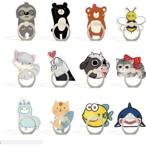 Mobile Phone Holder Stand Bear Bee Shark Finger Ring Smartphone Stand Holder For iPhone Acrylic All Smart Phone