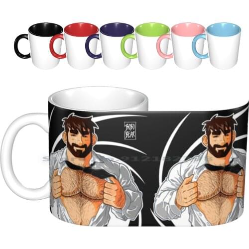 Adam Likes Movies Ceramic Mugs Coffee Cups Milk Tea Mug Bobobear Bobobearart Bobo Bear Bear Bear Week Bear Weekend Otter Mens