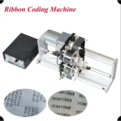 Color Ribbon Hot Printing Machine Aluminum Body Heat Ribbon Printer For Packing With English Manual HP-241G