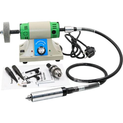 10000RPM Multifunction Polishing Machine Jewelry Rock Buffer Grinder Mill Table Bench 350W