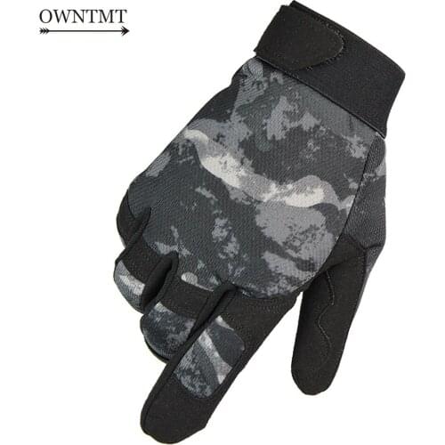 Multicam Tactical Gloves Antiskid Army Military Bicycle Airsoft Motocycel Shoot Breathable Work Gear Camo Full Finger Gloves Men