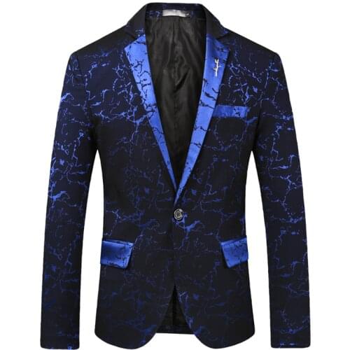 CIGNA Brand Casual Mens Suit Jacket Black Wine Red Navy Blue Slim Fit Male Top Classic Tuxedo Men Flower Blazer Jackets
