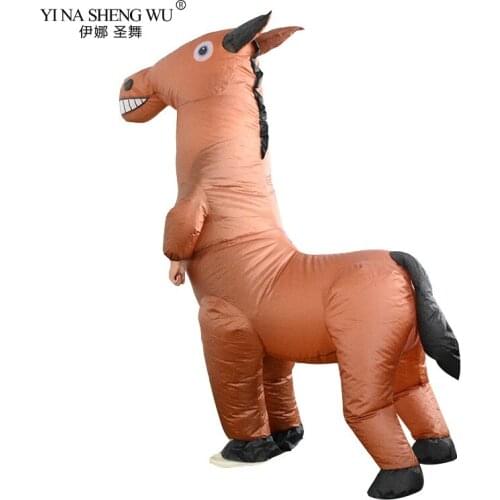 Horse Inflatable Costume Women Men Christmas Cosplay Outfit Halloween Party Fancy Dress Adults Carnival Performance Suit Horse