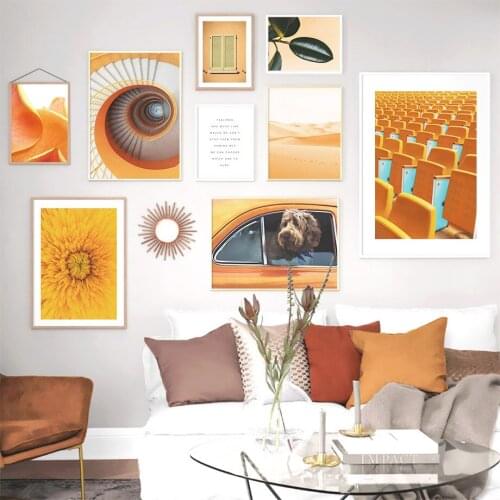 Flower Green Leaf Dune Window Wall Art Canvas Painting Landscape Nordic Posters And Prints Wall Pictures For Living Room Decor