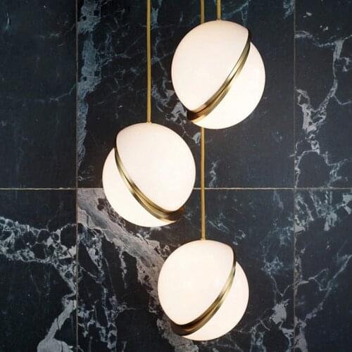 Nordic Led Ball Lampshade Pendant Lights Designer Kitchen Accesories Table Dining Bedside Hanging Fixture Decorative Luminaires