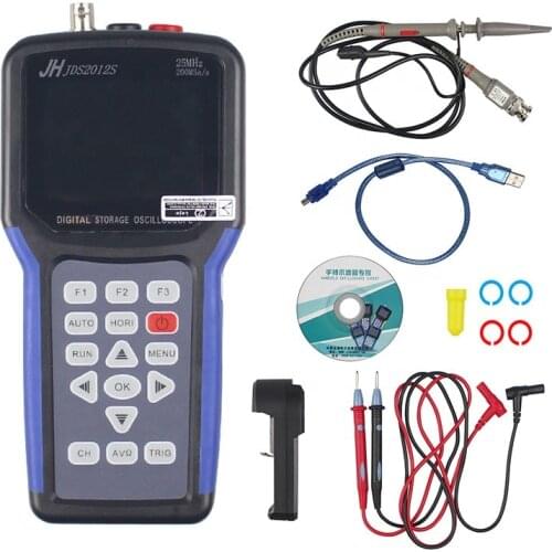 Portable Handheld Digital Oscilloscope JDS2012S 1 Channel Digital Multimeter 200MSa/s TFT LCD Display