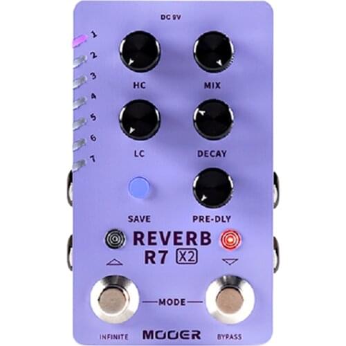 MOOER R7 REVERB X2 Reverb Effect Processor Contains 14 Reverb Sounds To Support Preset Switching Effects Guitar Accessories