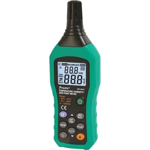Proskit temperature and humidity dew point tester MT-4616-C data storage environment monitoring temperature and humidity meter