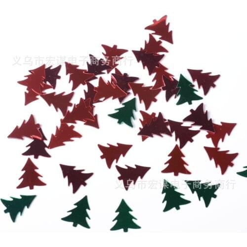 Christmas Tree/Two color/15 grams Sequins PVC Flat for DIY Card Making Craft Color Collection