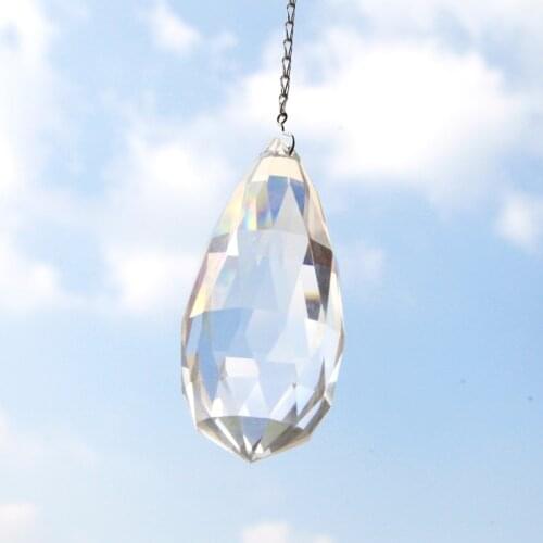 Glass Prism Crystal Pendant Real Shot Seven Color Rainbow Refraction Diagram Photography filters Home decoration can hanging