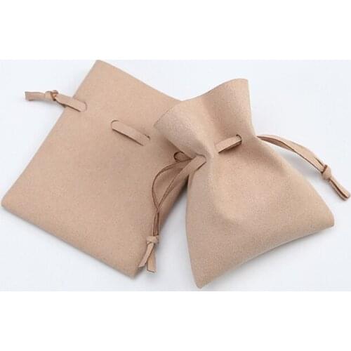 Hot Selling 10 pcs/lot Jewelry Bag Necklace Earrings Jewelry Earphone Bag Microfiber Imitation Leather Velvet Bag Small Item Bag