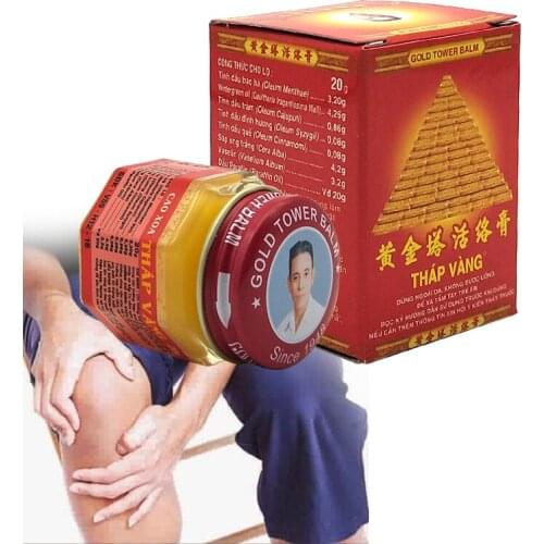 100% Original Vietnam Gold Tower Balm Ointment Pain Relieving Patch Body Massage Neck Massager Arthritis Tiger Balm 20g