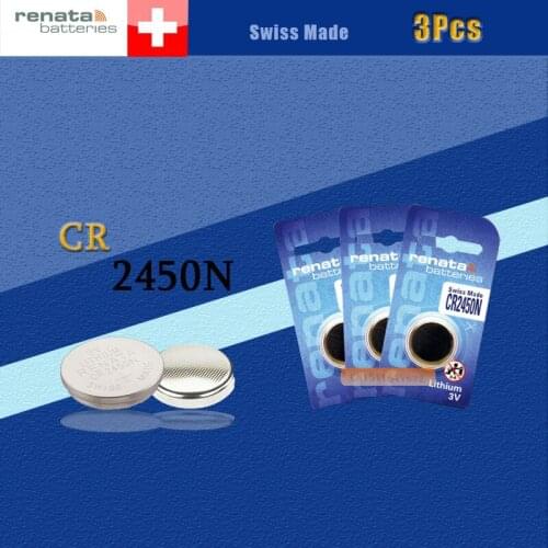 3 X renata lithium Battery CR2450 3V %100 original brand renata 2450 battery