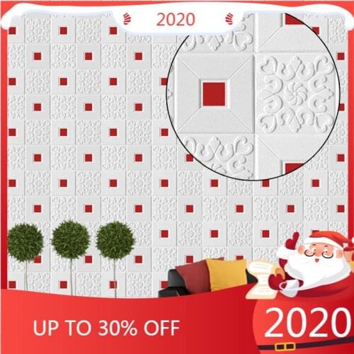 3D Brick Wall Stickers Stone Living Room Decor Foam Waterproof Wall Covering Wallpaper for TV Background Kids Room 77*70cm