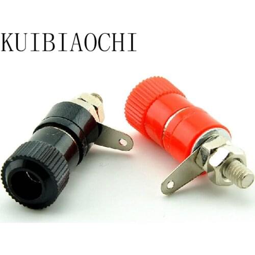 5Pairs Connector Banana Plug Red Black Terminal Block PCB Terminal Block Banana Plugs wire connector terminals 4mm