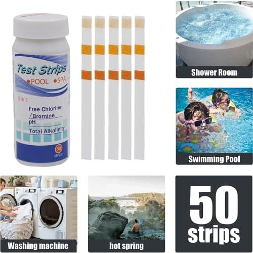 50pcs Inflatable Pool Ph Test Paper 3 In 1 Ph Test Strips Pool Spa Spa Easy And Fast Detection Of Ph Accessorie