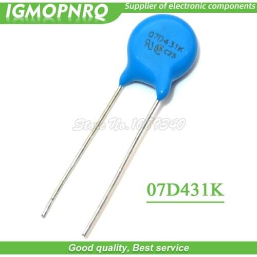 50pcs varistor 07D431K 430K piezoresistor 7D431K 07D431 IGMOPNRQ