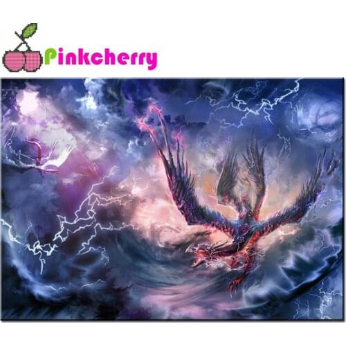 Diamond Painting Bird Handmade Gift Mosaic Peacock Embroidery Animal Lightning Cloud Phoenix Home Decoration Diamond Art k1014