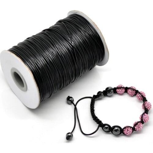 Free Shipping 1 roll Waxed Cotton Cord 1mm 1.5mm 2.0mm for Hand-woven rope Bracelet/ Necklace Wholesale