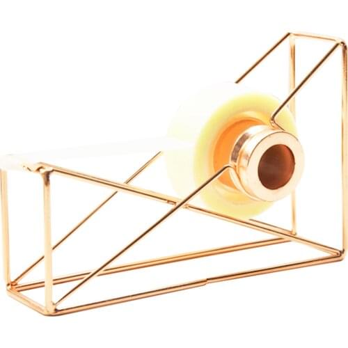 Metal Tape Dispenser Gold Desktop Adhesive Tape Cutter Office Supplie Desk Decoration for Business Commercial Shop Office School