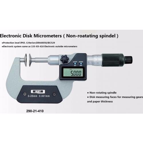 IP65 0.001mm electronic Disk Micrometer waterproof Non-rotating spindle 0-1inch 290-21-410 digital 0-25mm 25-50mm