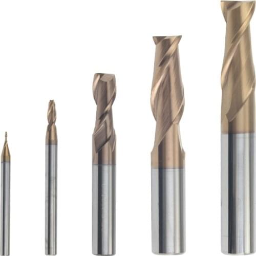 2 Flutes End Mill HRC62 1mm-20mm Tungsten Steel Straight Shank Milling Cutter CNC Machines Tools Alloy Coating Carbide for Lathe