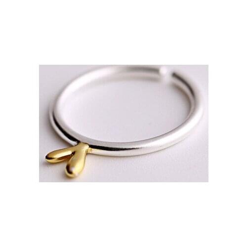 Daisies Pure 925 Sterling Silver Ring Adjustable Size Gold Buds Finger Ring Korean Fashion Style Real Silver Statement Jewelry