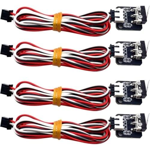 3D Printer Limit Switch 4 Pcs Mechanical Switch Module with 3 Pins Suitable for Ramps Reprap CR-10 Parts and Accessories