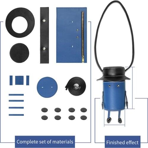 Leather DIY Women Bag Accessories Shoulder Strap Unique Bag Bottom Woven Handbag Set for Girl Handmade Backpack Robot Bag